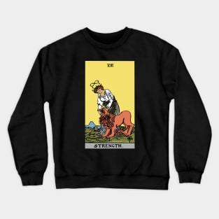 Strength Tarot Card Rider Waite Crewneck Sweatshirt